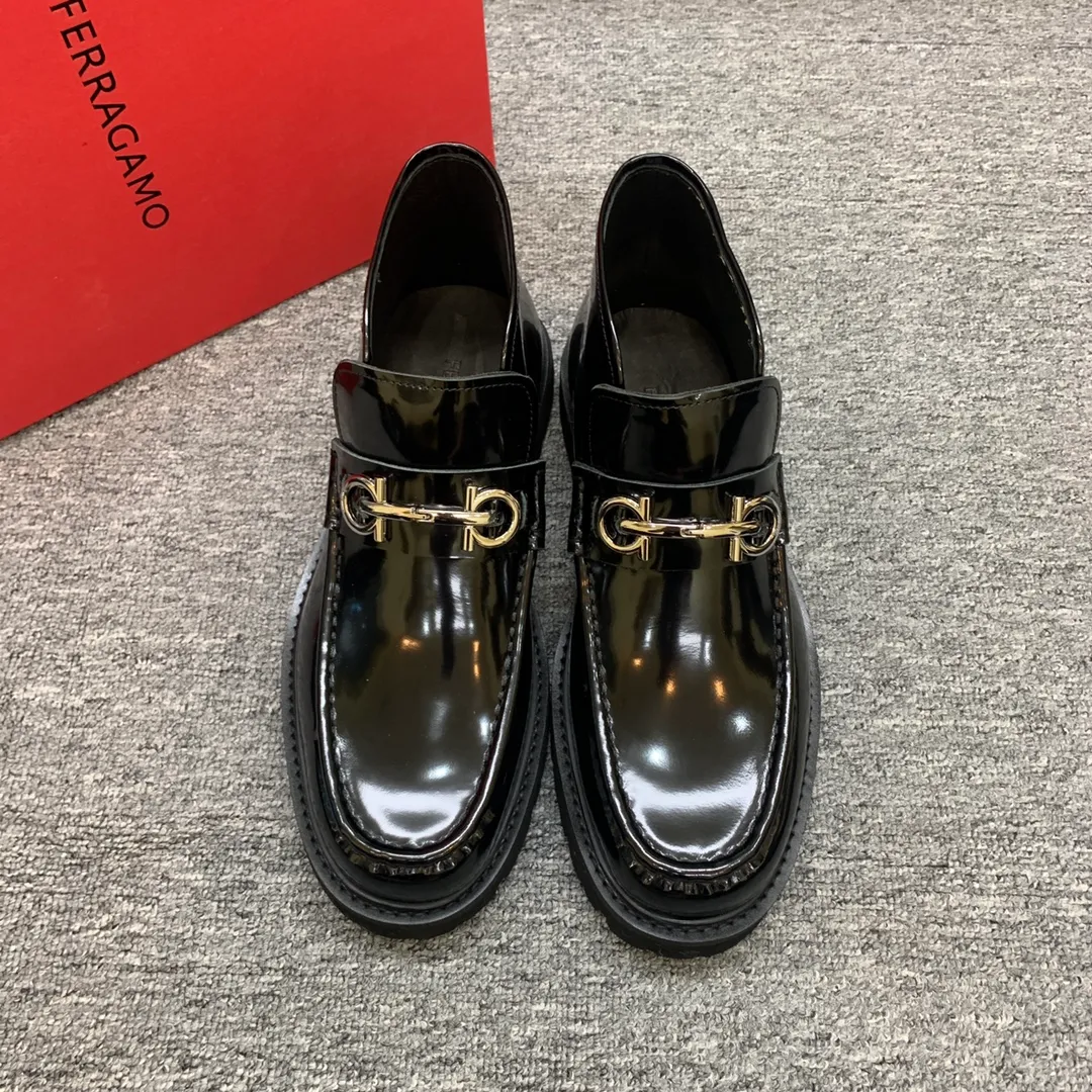Men's shoes 💰960 🎁🎁🎁😈[Ferragamo] Men's high-top boots, the latest hot style, 1:1 original purchase quality, top quality, imported cowhide for the uppers, imported cowhide for the lining and feet, with original lightweight foam outsole, matching code 39-44, (38, 45 custom-made, non-refundable)